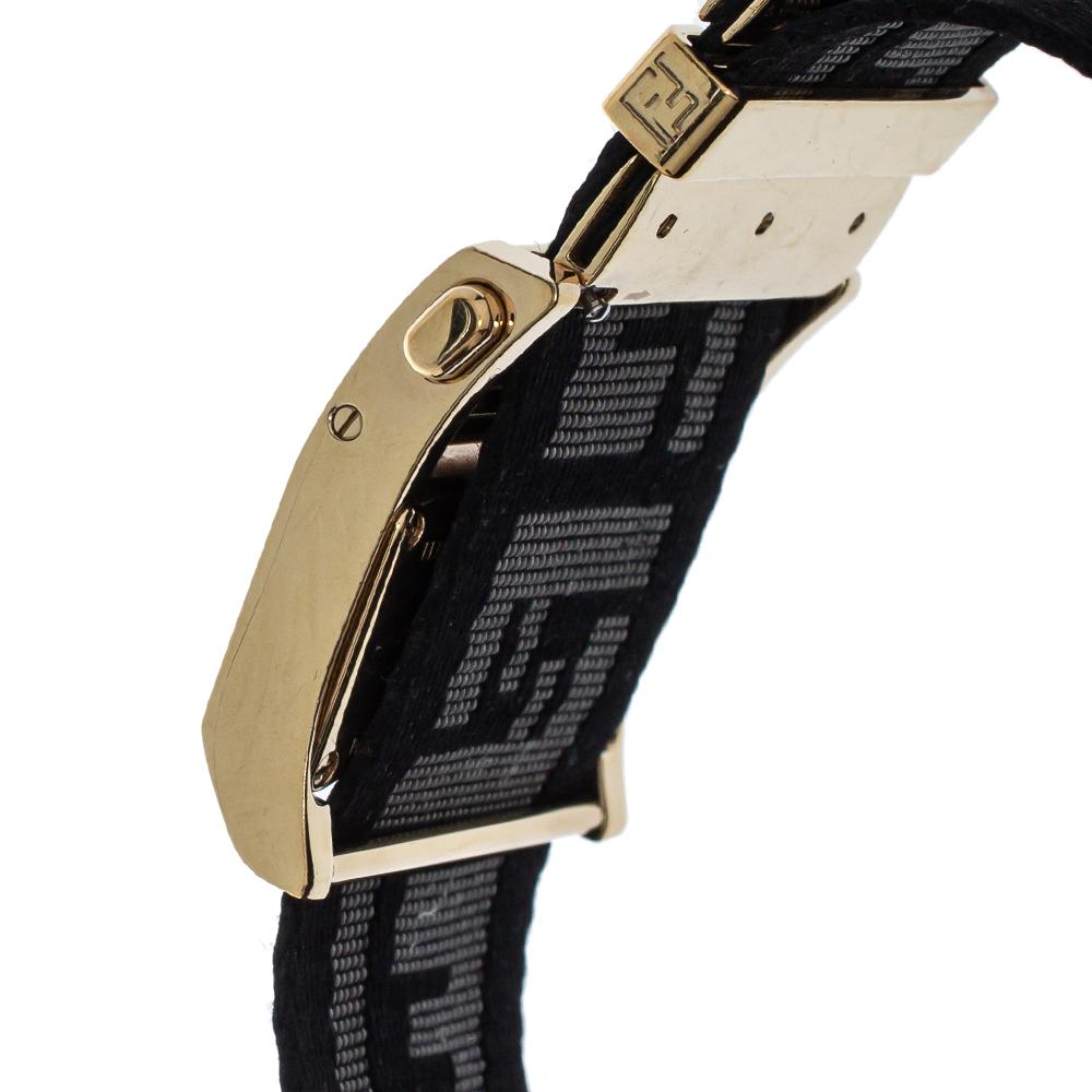 Women's Fendi Cream Gold Tone Stainless Steel 1130L Zip Code Women Wristwatch 38MM