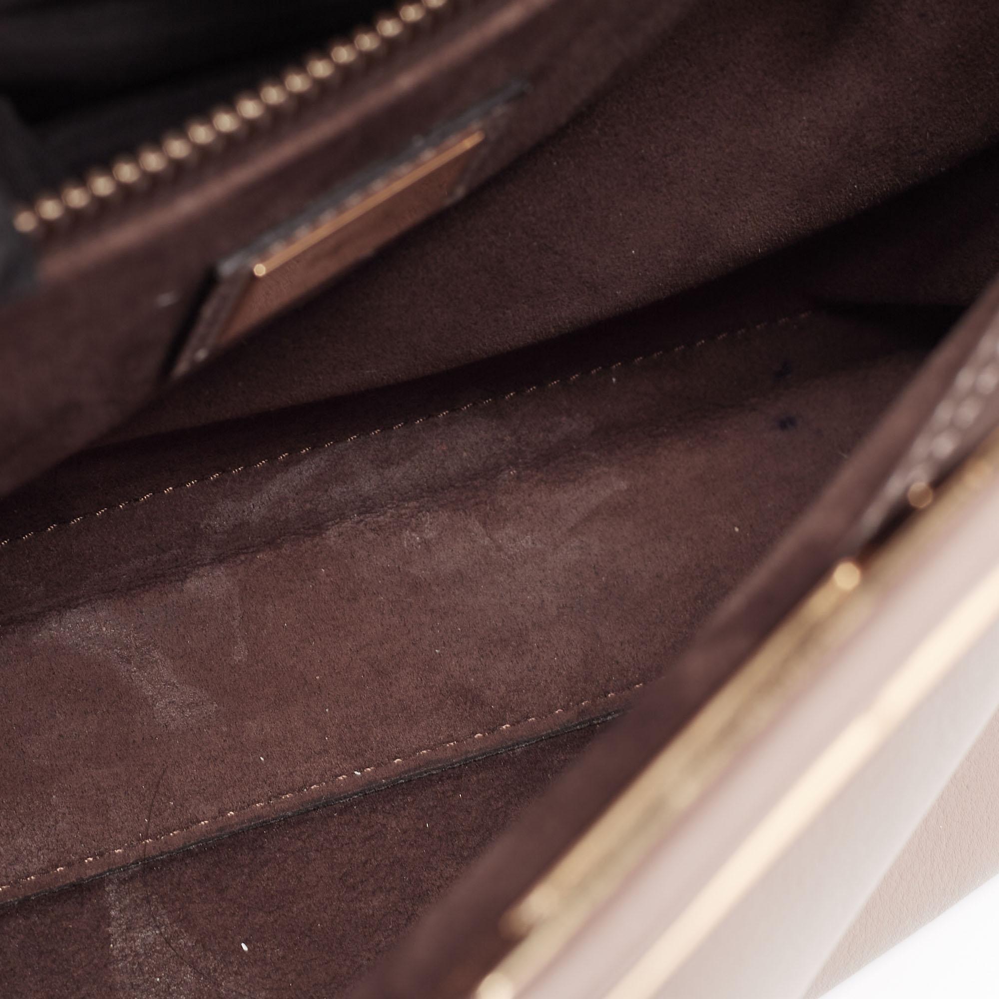 Fendi Cream Leather Medium Peekaboo Top Handle Bag 7