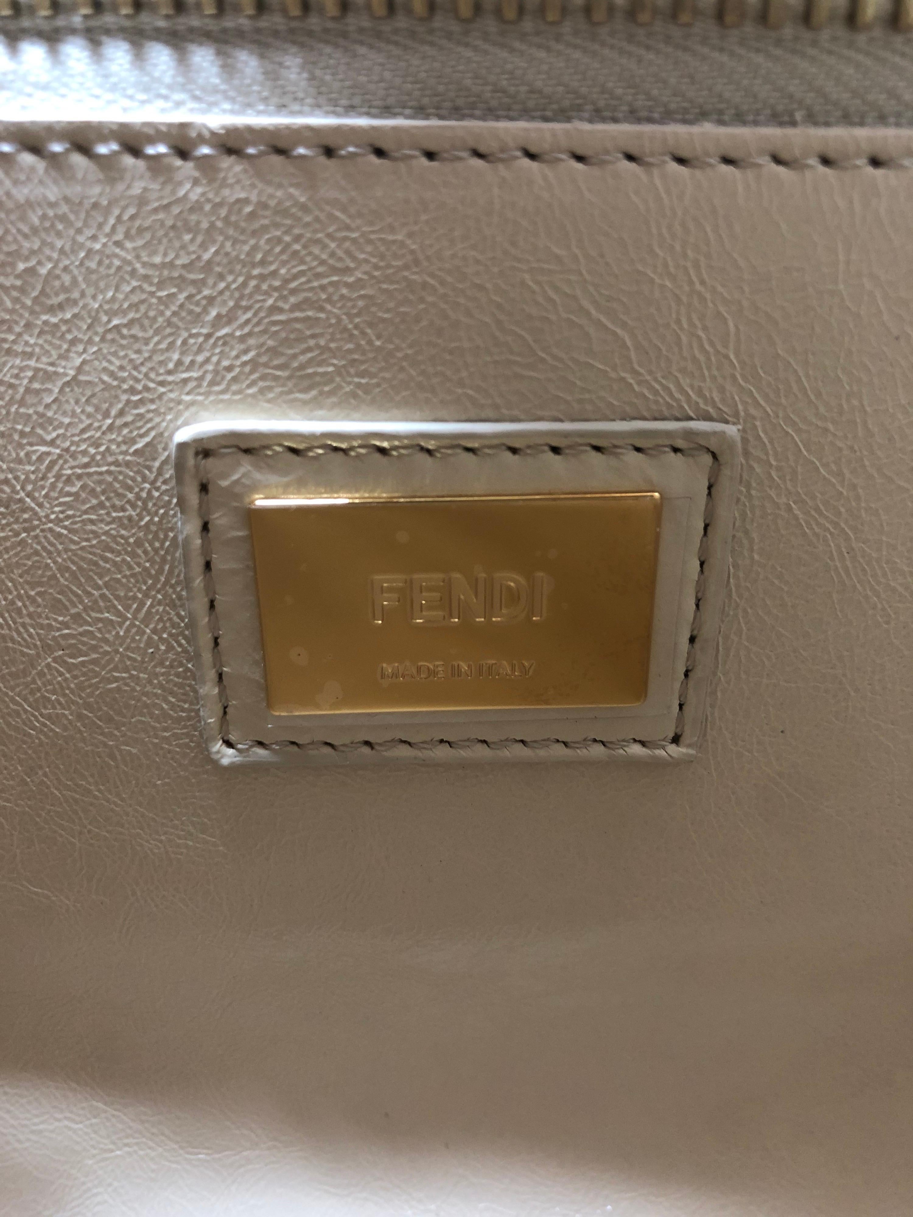 Fendi Cream Peekaboo Bag  2