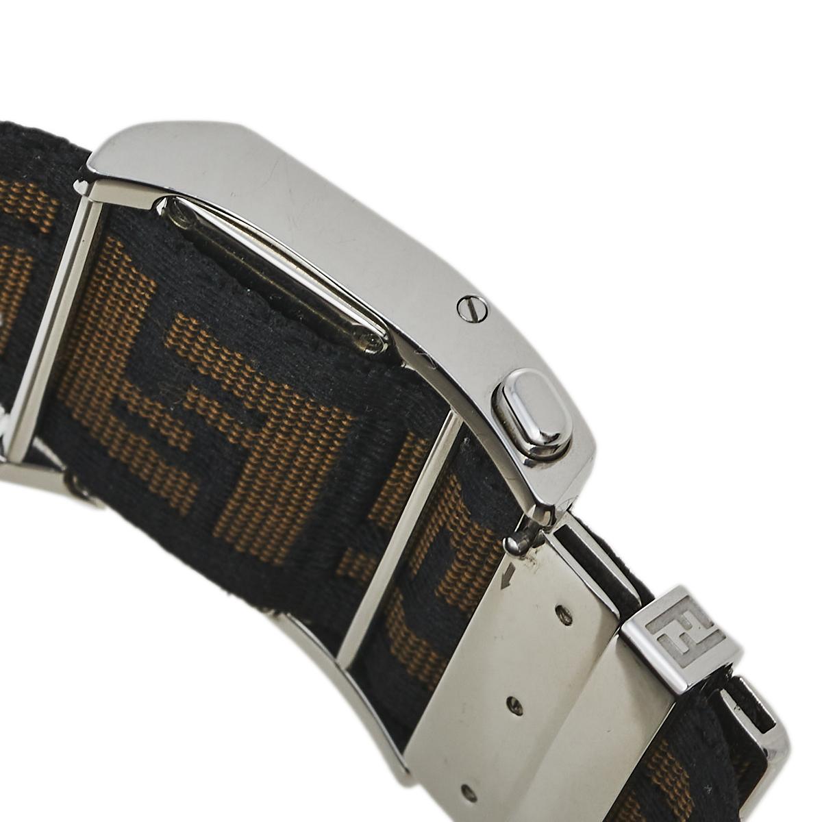 Fendi Cream Stainless Steel FF Zip Code 1120L Women's Wristwatch 38 mm 3