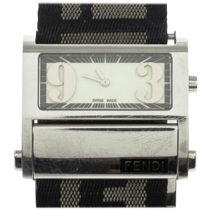 Fendi Cream Zip Code Womens Wristwatch 32 MM For Sale at 1stDibs