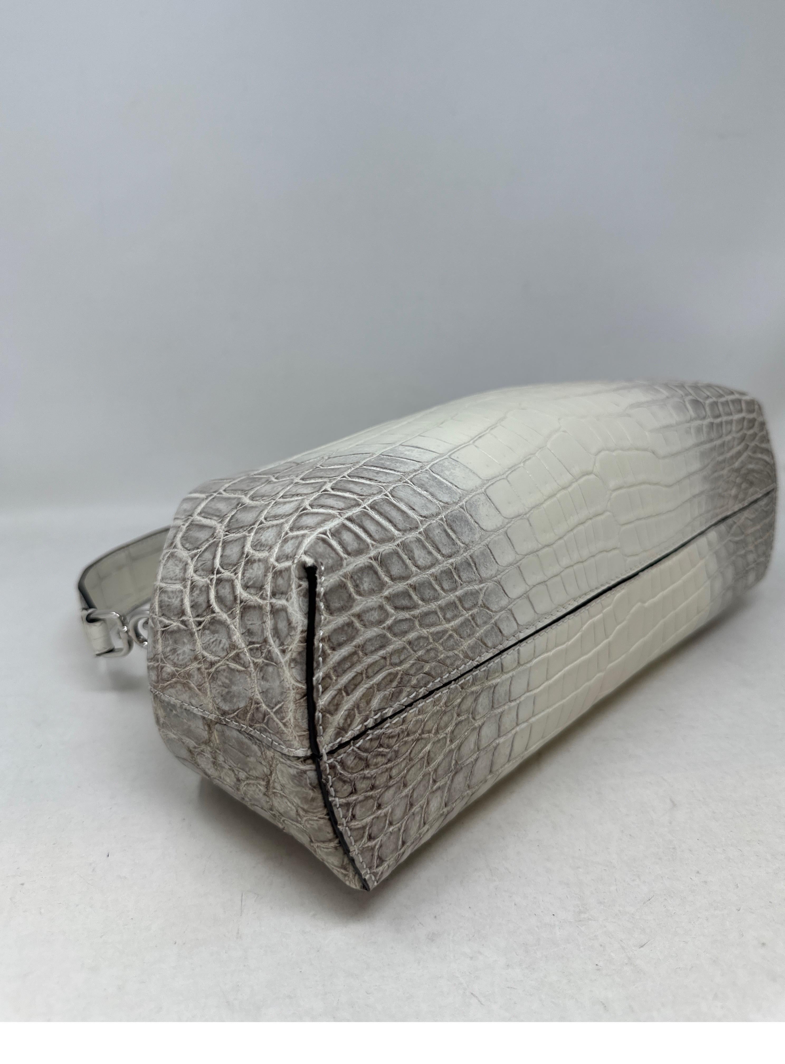 Fendi Crocodile White First Bag 5