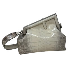Fendi Crocodile White First Bag