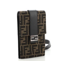 Fendi Crossbody Phone Holder Zucca Coated Canvas