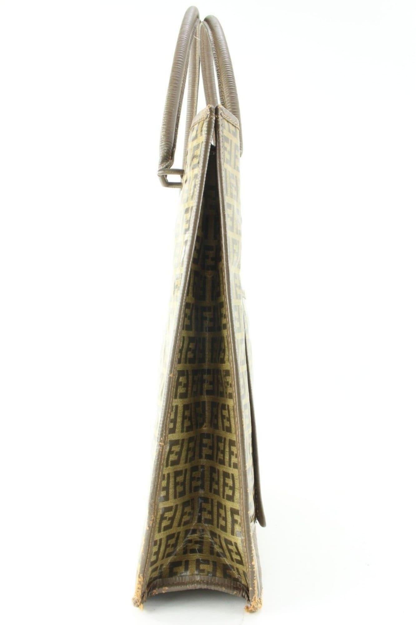Fendi Crystal Monogram Zucca Shopper Tote 3FF0501 For Sale 8