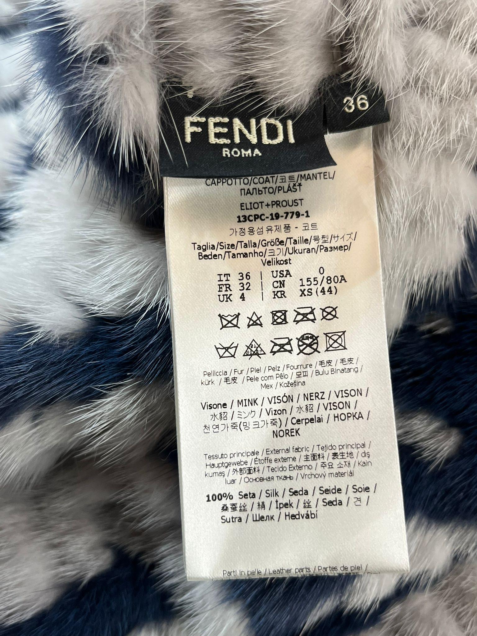 Fendi Custom Made Mink Fur Coat For Sale 3