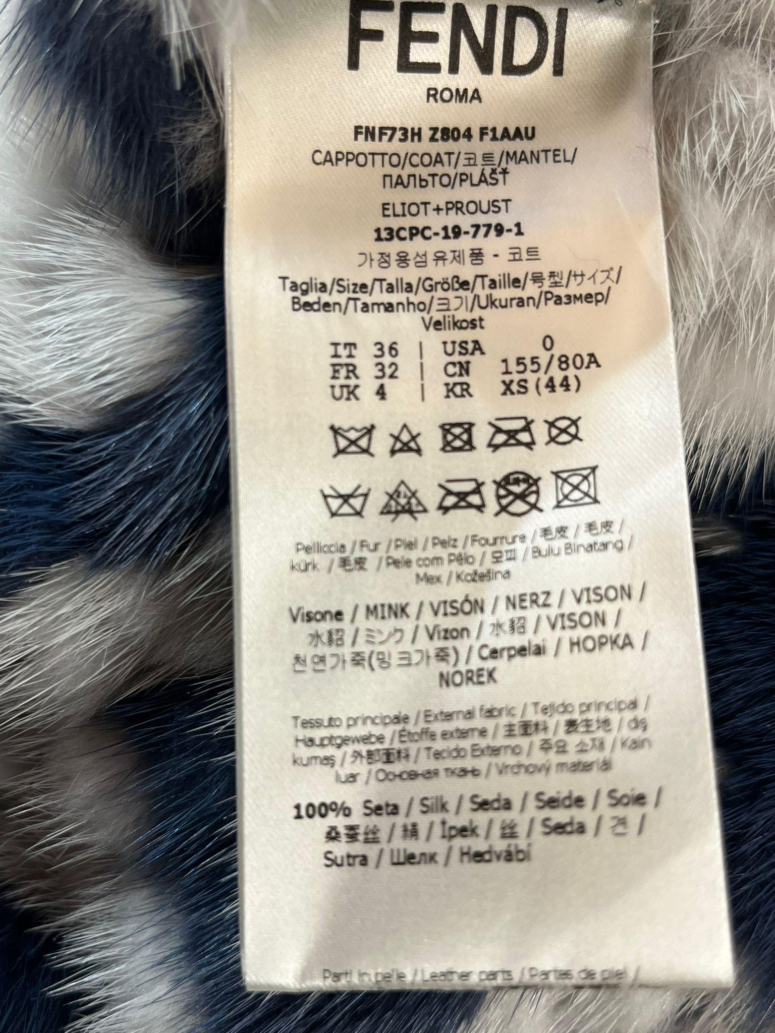 Fendi Custom Made Mink Fur Coat For Sale 4