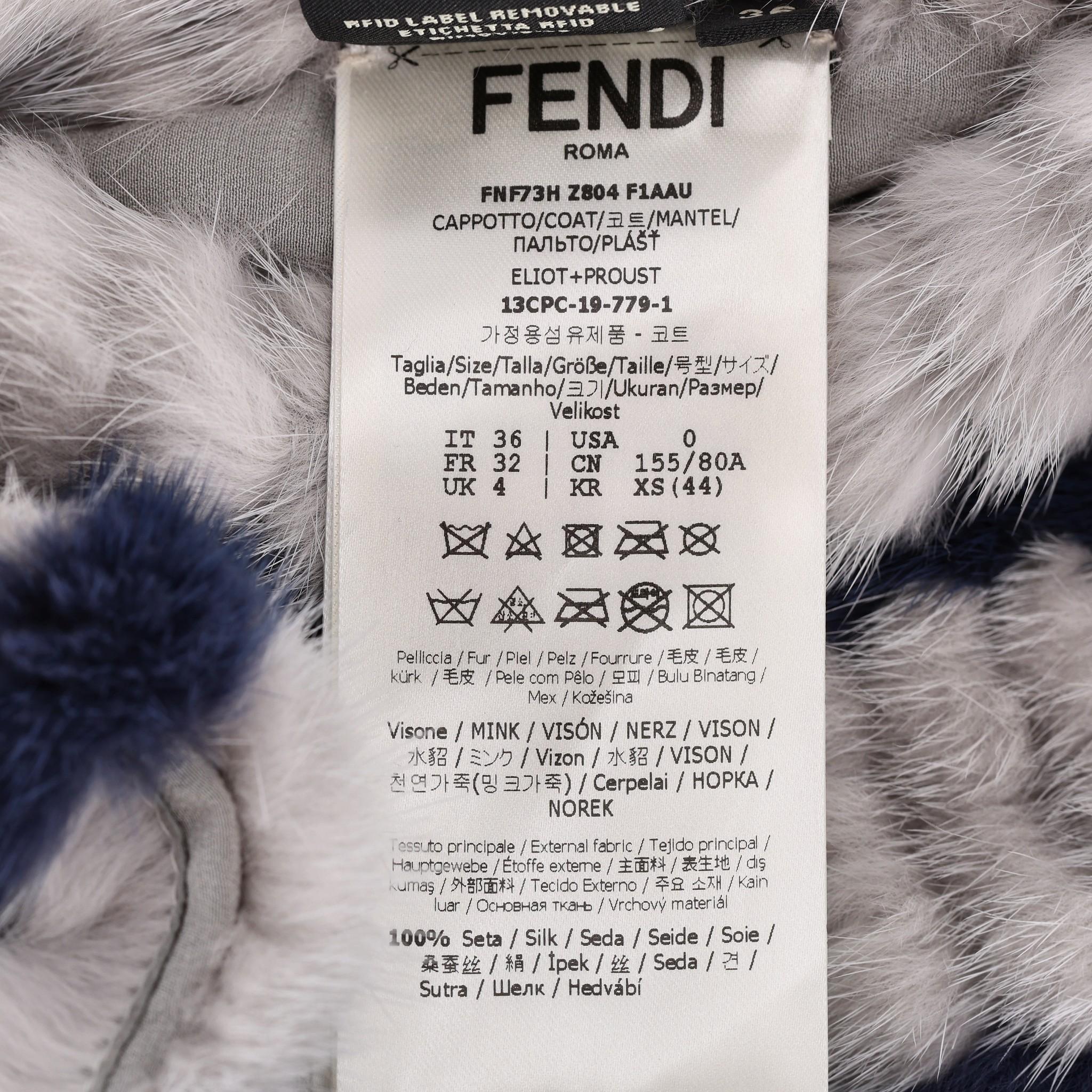 Fendi Cappotto in pelliccia di visone su misura in vendita 3