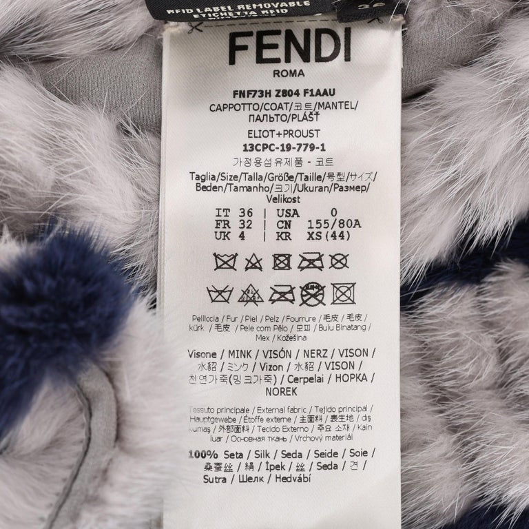 Fendi Custom Made Mink Fur Coat For Sale at 1stDibs