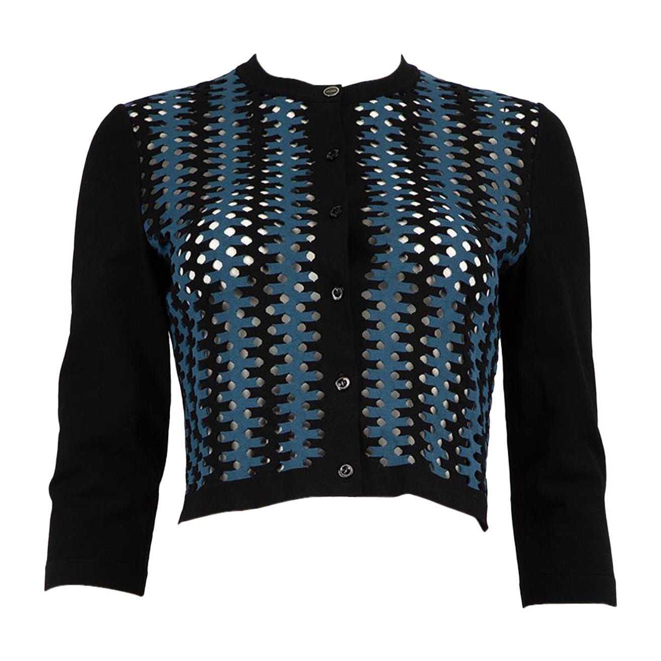Fendi Cut Out Detail Knit Cardigan Size S