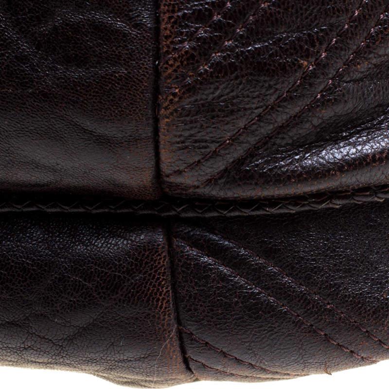 Fendi Dark Brown Leather Large Spy Bag For Sale 6