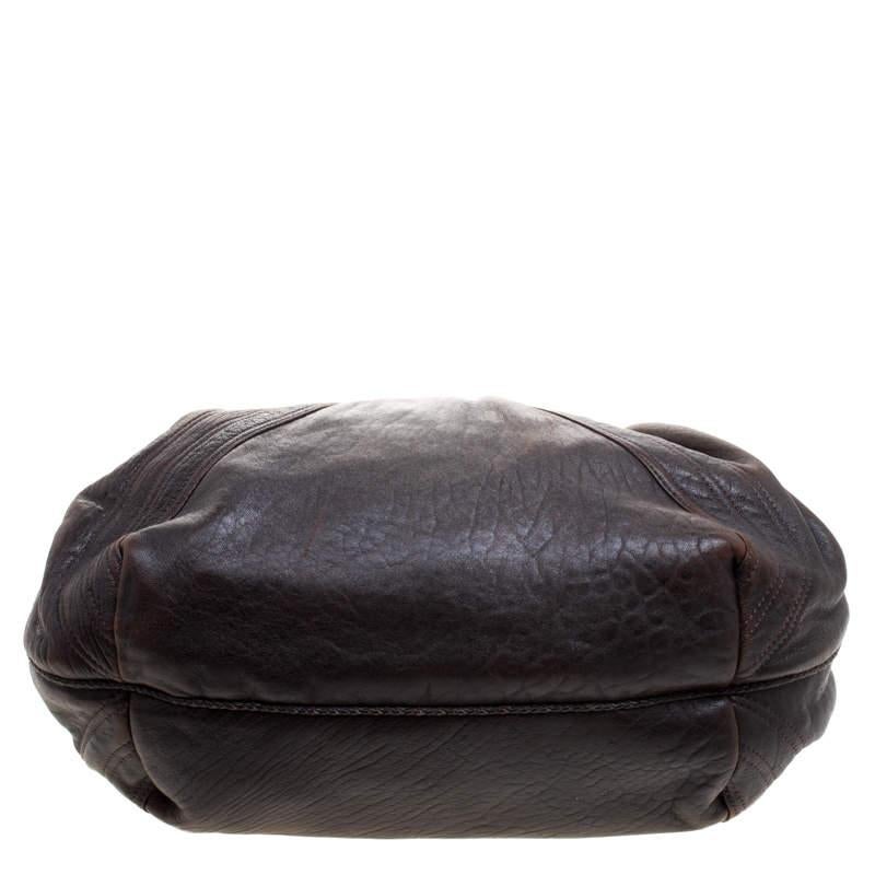 Fendi Dark Brown Leather Large Spy Bag For Sale 1