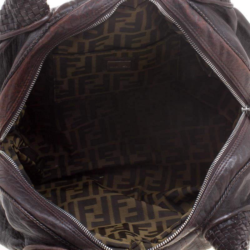Fendi Dark Brown Leather Large Spy Bag For Sale 2