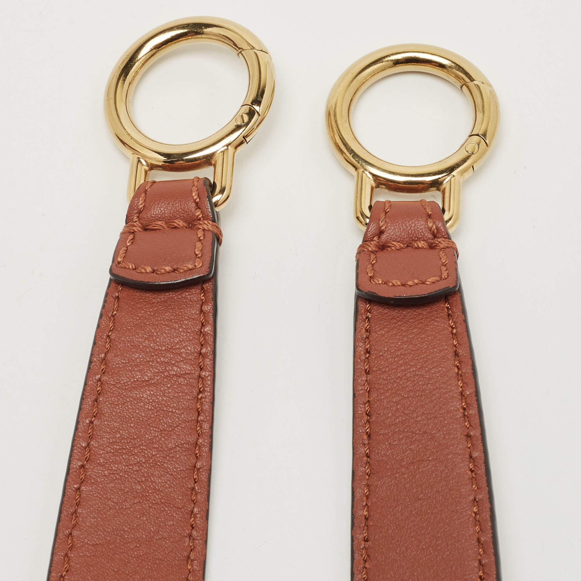 Fendi Dark Brown Leather Medium Pocket Peekaboo Top Handle Bag 7