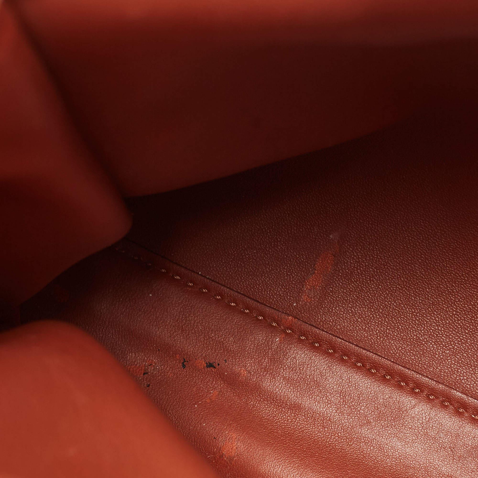 Fendi Dark Brown Leather Medium Pocket Peekaboo Top Handle Bag 4