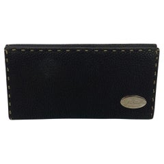 Fendi Cartera Continental de Piel Selleria Marrón Oscuro