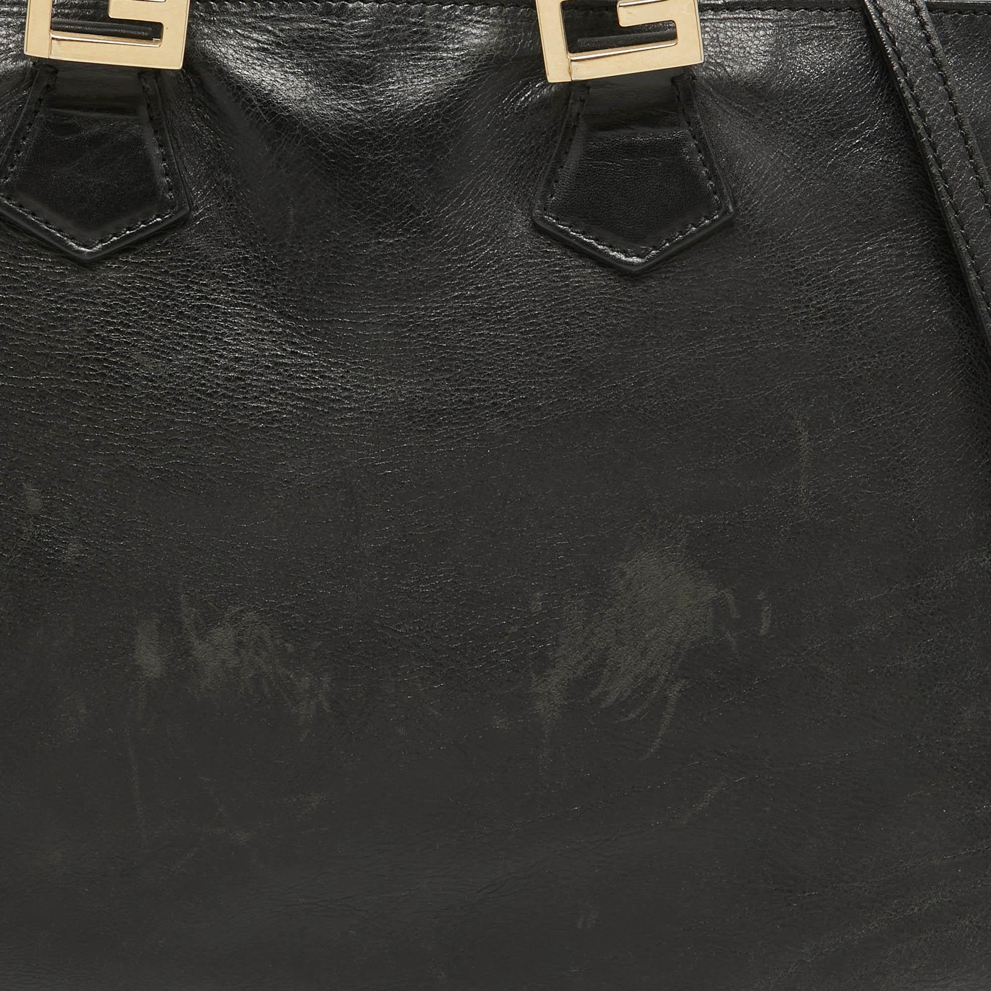 Fendi Dark Brown Leather Twins Tote For Sale 3