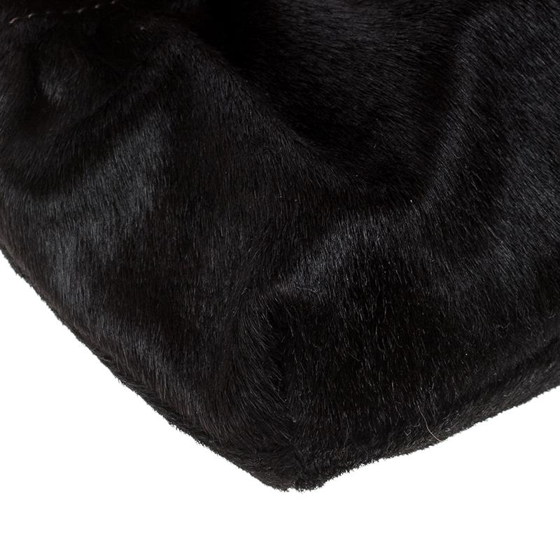 Fendi Dark Brown Pony Hair Chef Shoulder Bag 3