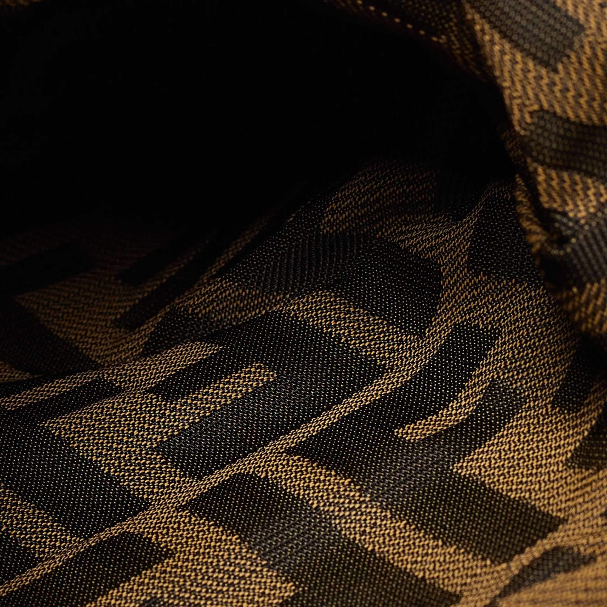 Fendi Dark Brown/Purple Patent Leather and Fabric Sequins Spy Hobo In Good Condition In Dubai, Al Qouz 2