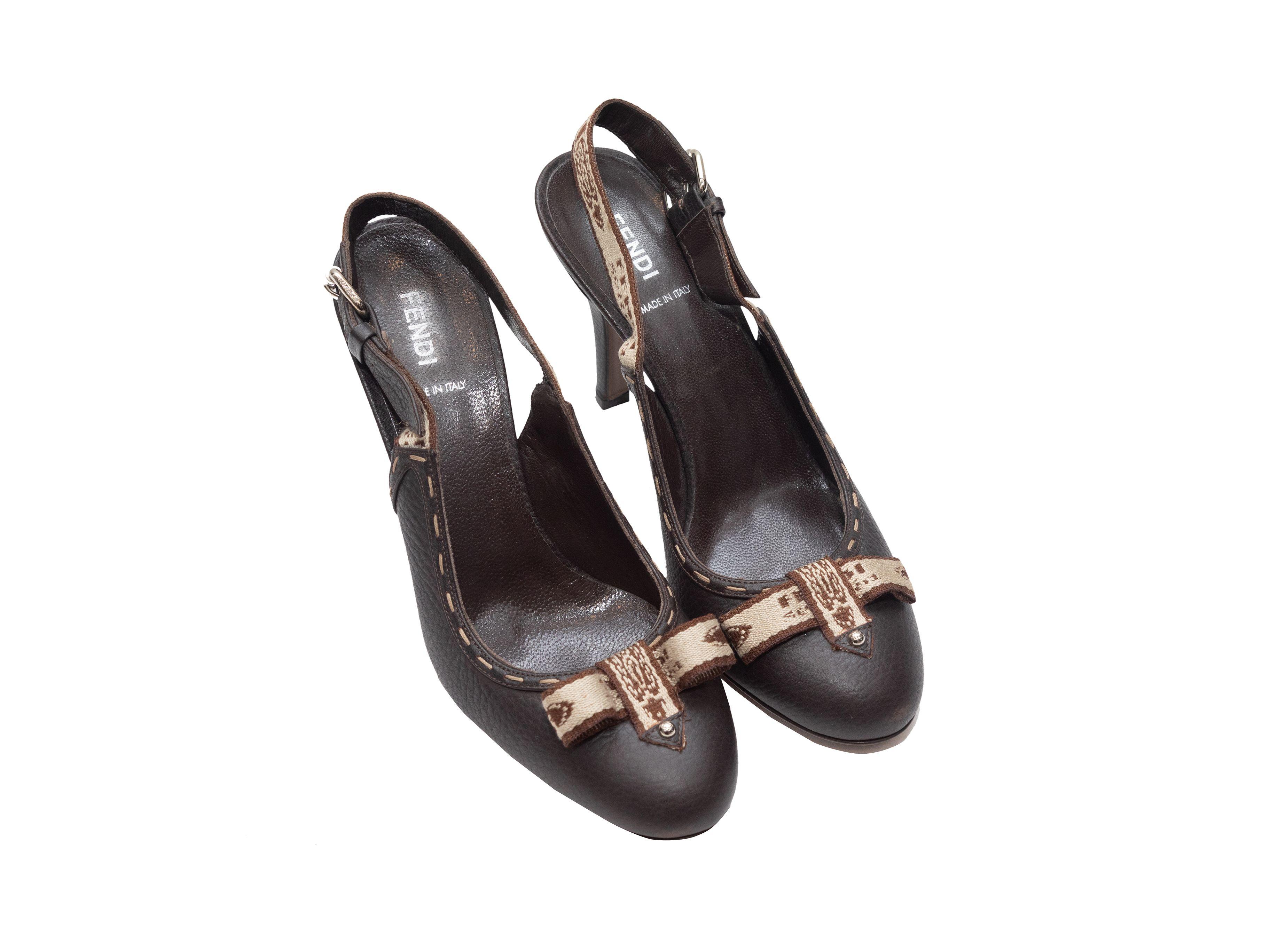 dark brown slingback heels