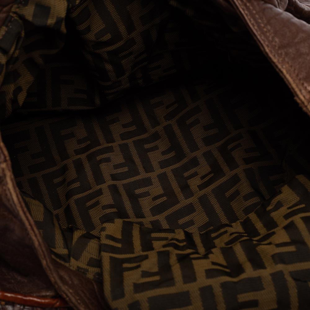 Fendi Dark Brown Textured Leather Spy Bag 2