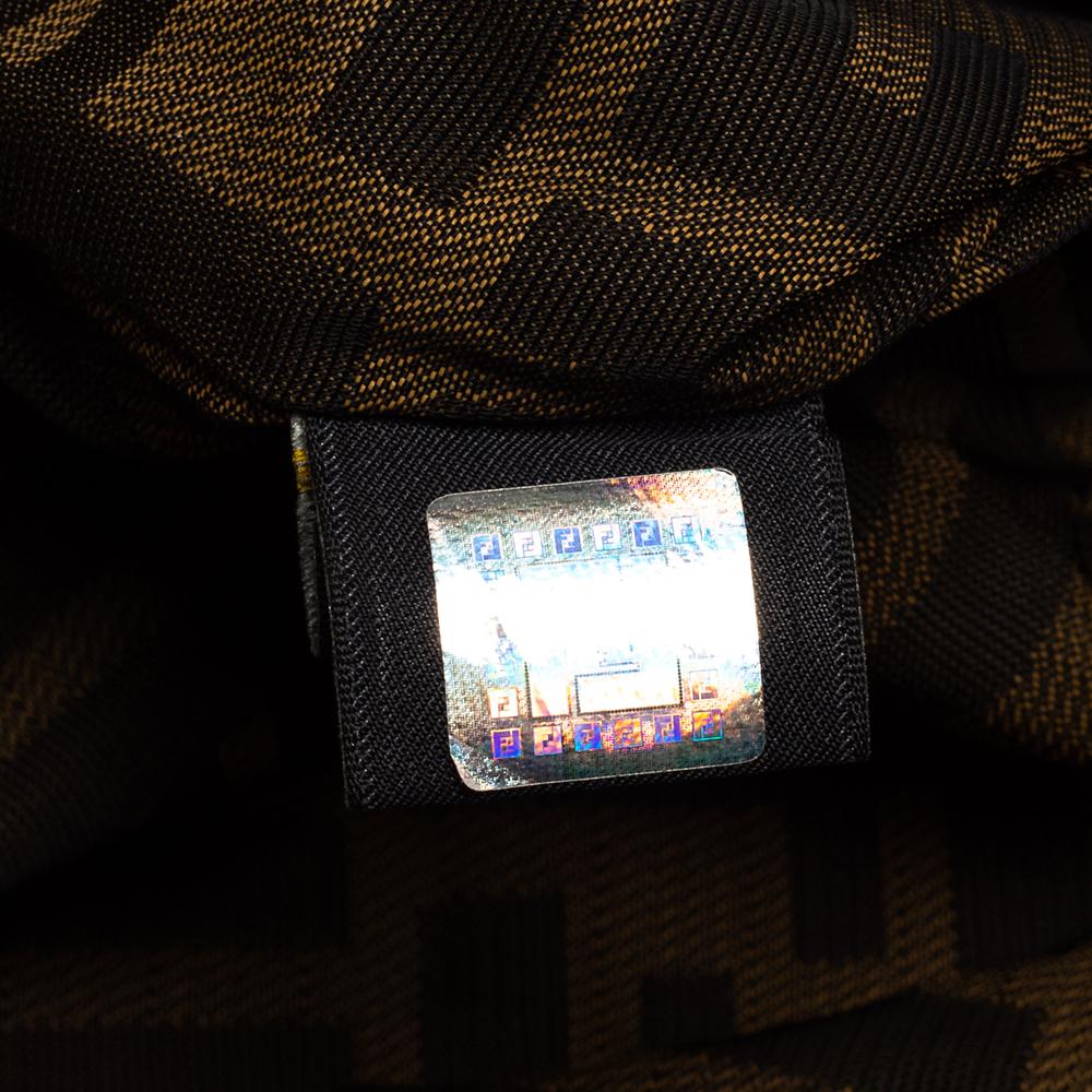 Fendi Dark Brown Textured Leather Spy Bag 4