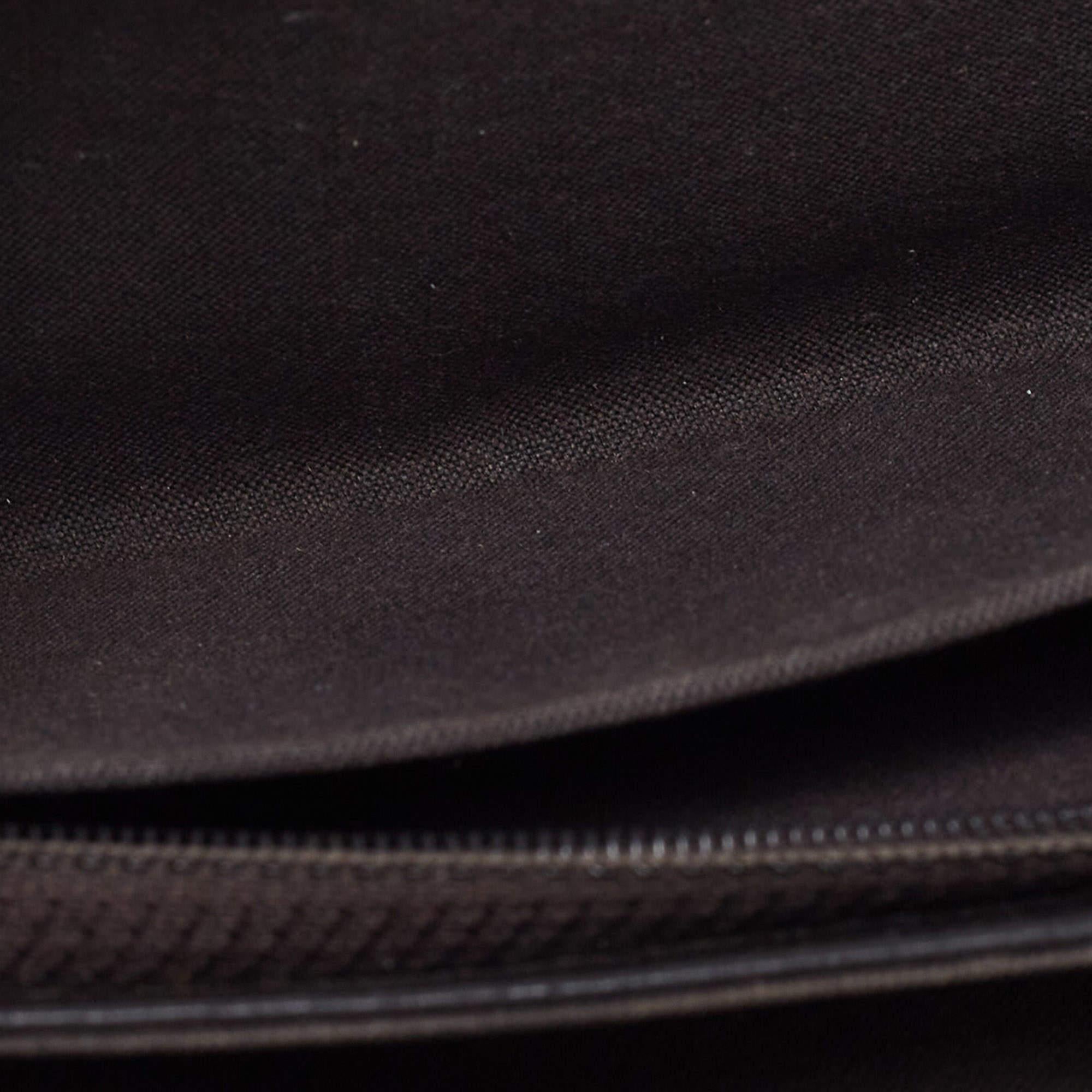 Fendi Dark Brown/Tobacco Zucca Canvas and Leather Trifold Continental Wallet 5