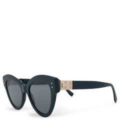 FENDI dark green acetate 2018 PEEKABOO CAT-EYE Sunglasses FF0266/S