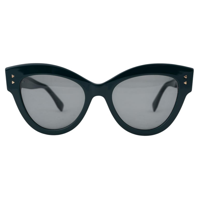 FENDI dark green acetate 2018 PEEKABOO CAT-EYE Sunglasses  display picture 2