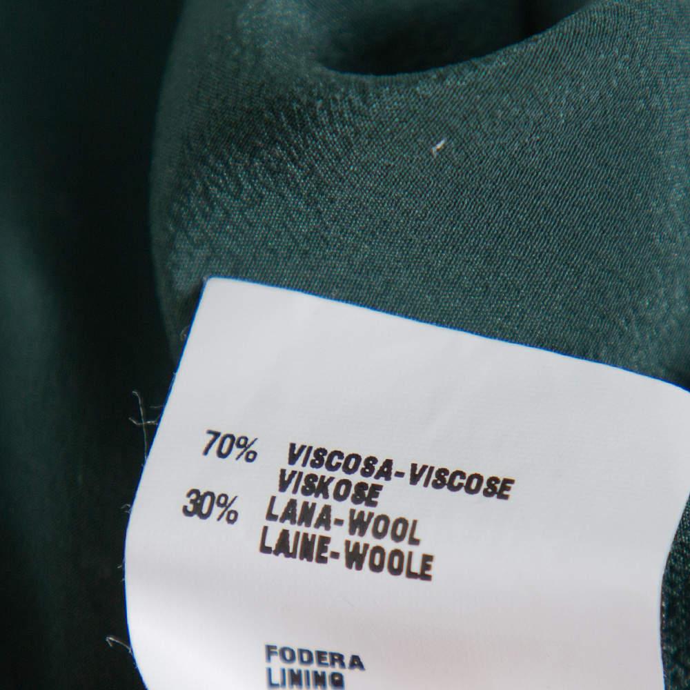 Women's Fendi Dark Green Crepe One Shoulder Maxi Dress S
