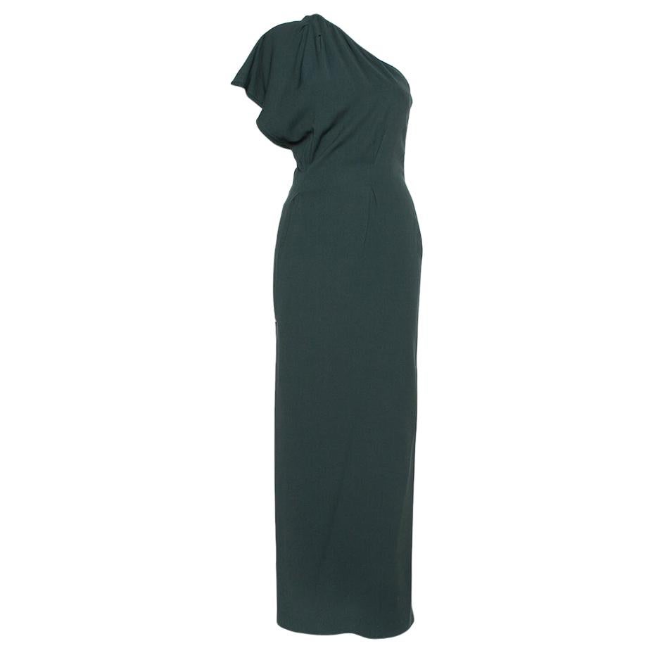 FENDI black and navy RUFFLE TRIM RIB KNIT Long Sleeve Dress S For Sale ...