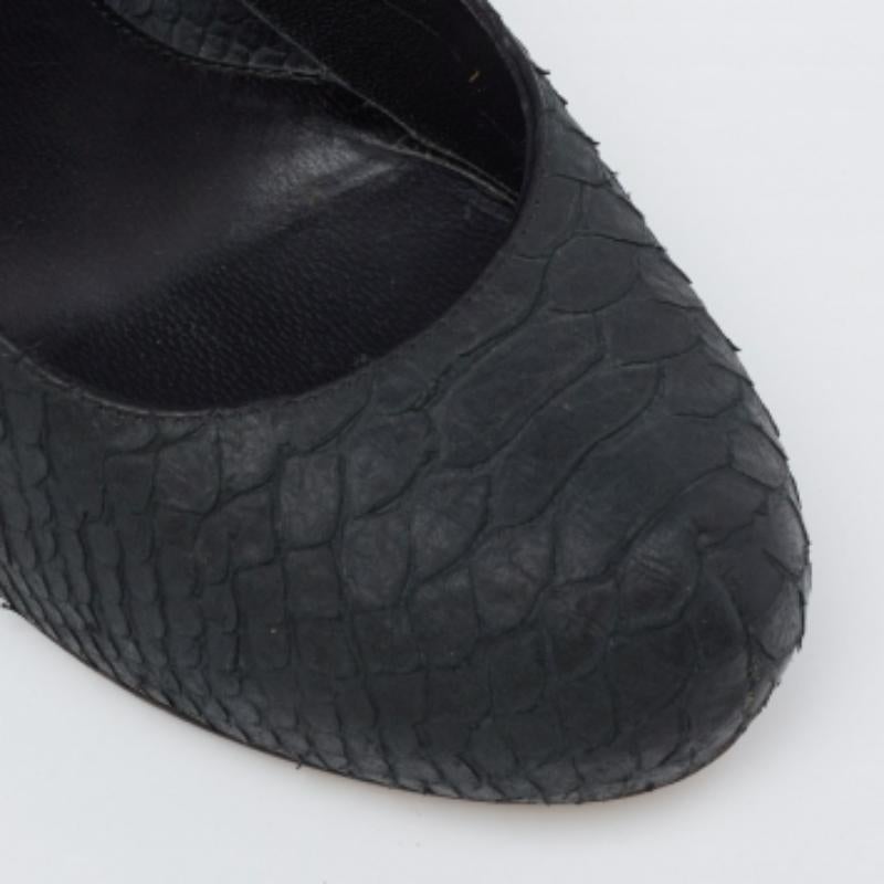 Fendi Dark Green Python Superstar Platform Pumps Size 37.5 For Sale 2