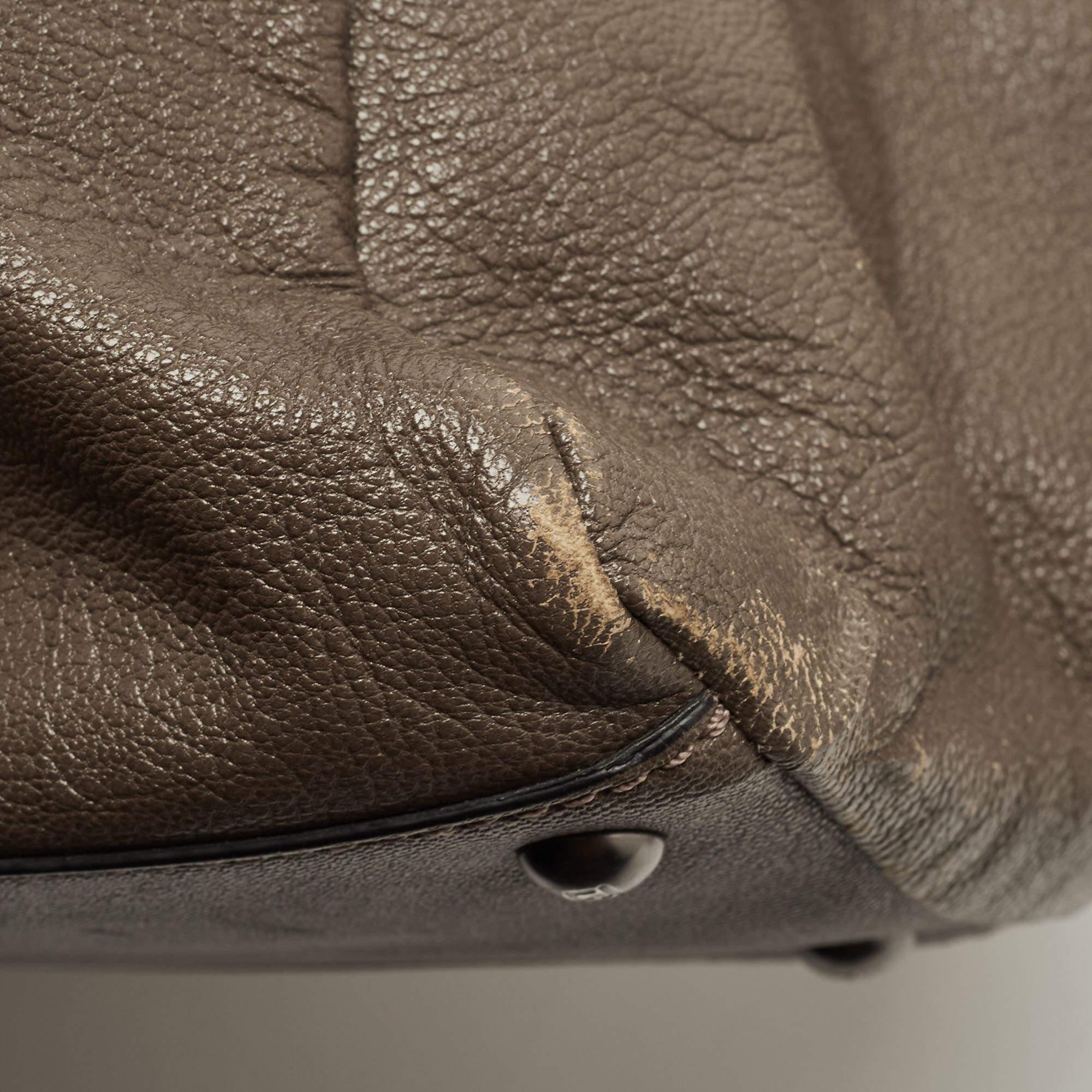 Fendi Dark Grey Leather Large Peekaboo Top Handle Bag 10