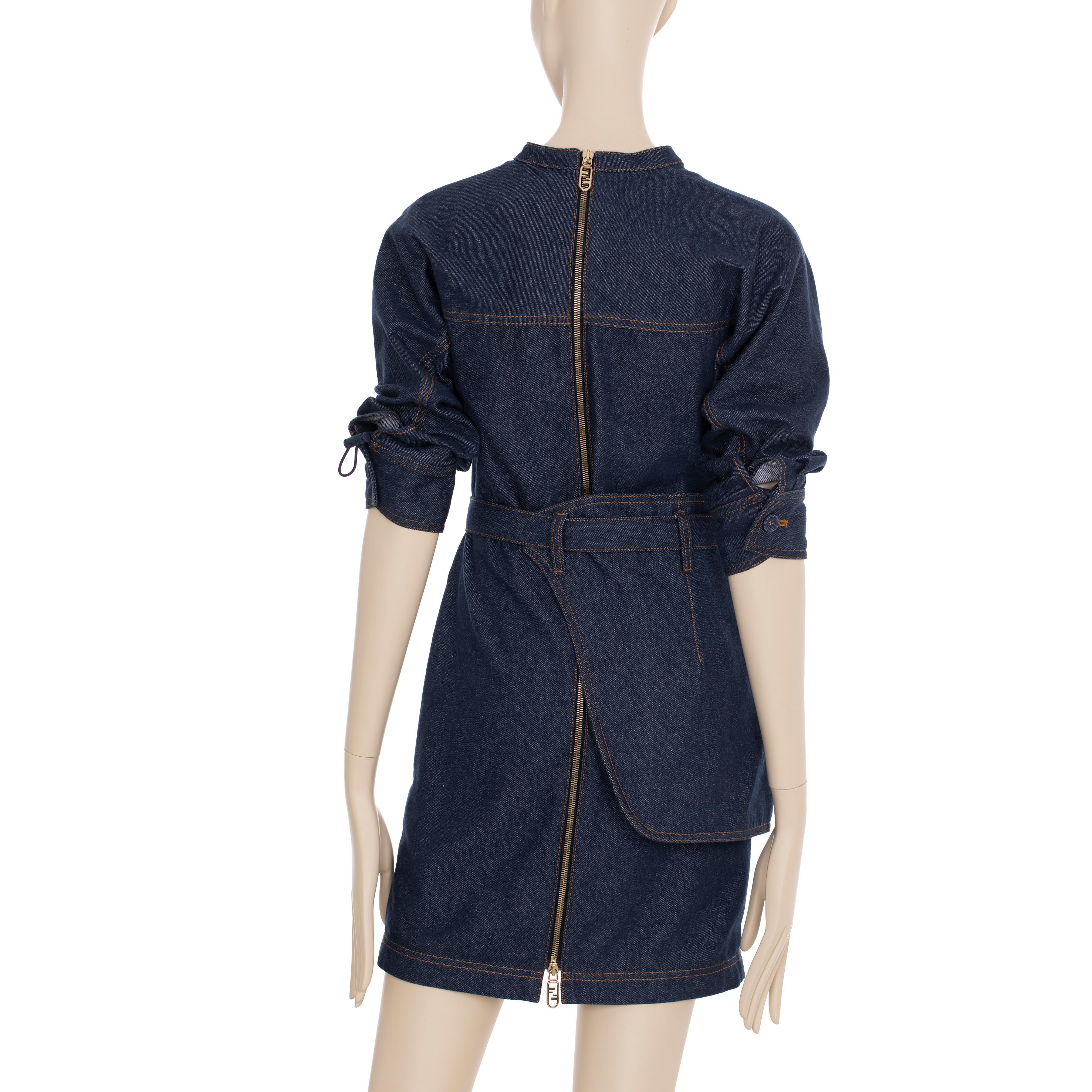 Fendi Denim Dress With Belt Bag 36 IT 7