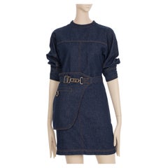 Used Fendi Denim Dress With Belt Bag 36 IT