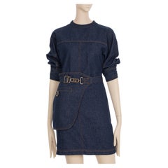 Fendi Denim-Kleid mit Gürteltasche 36 IT