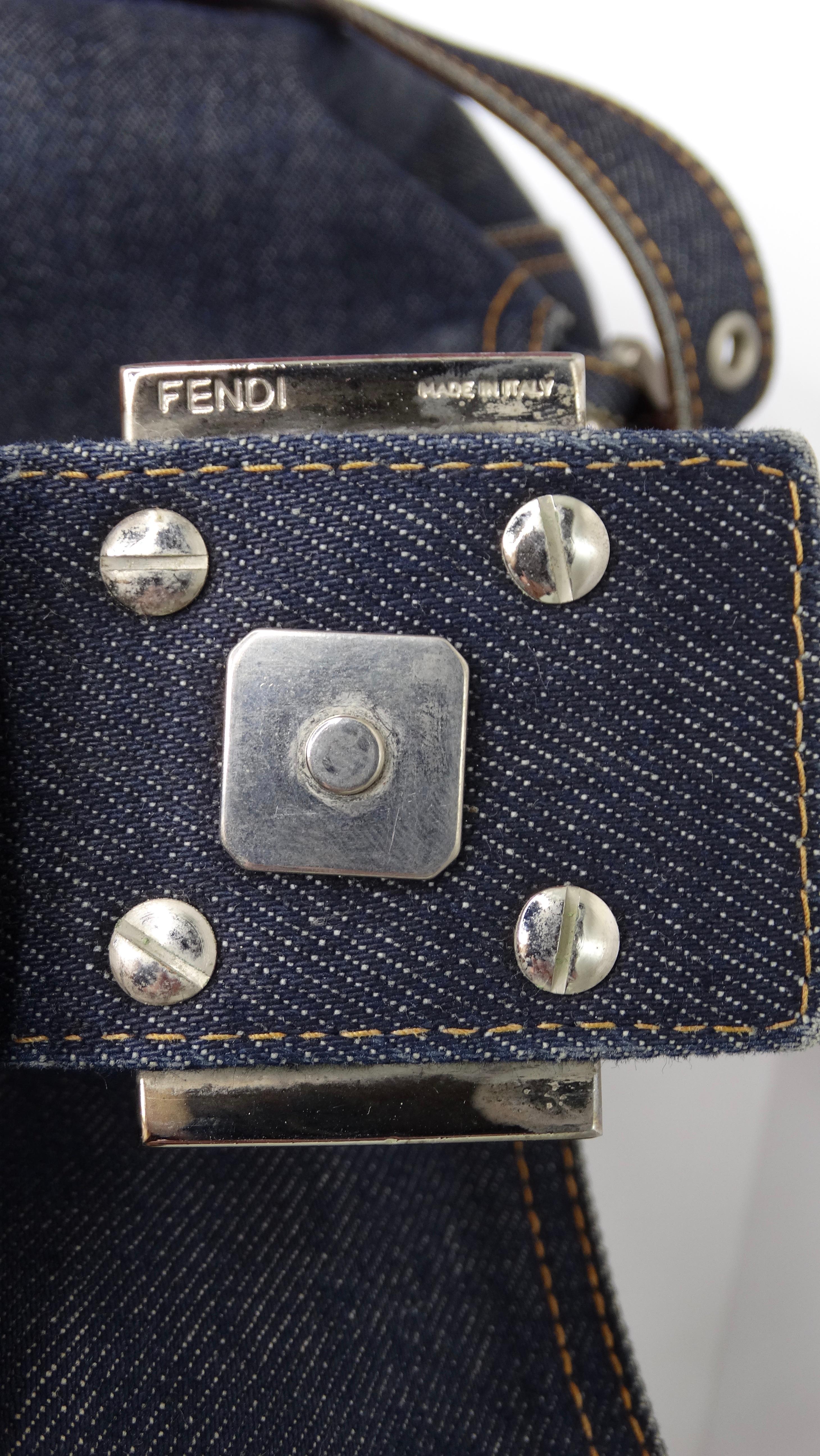 Fendi Denim Mama Baguette Shoulder Bag 5