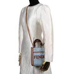 FENDI Denim Mini Sunshine Bag Blue
