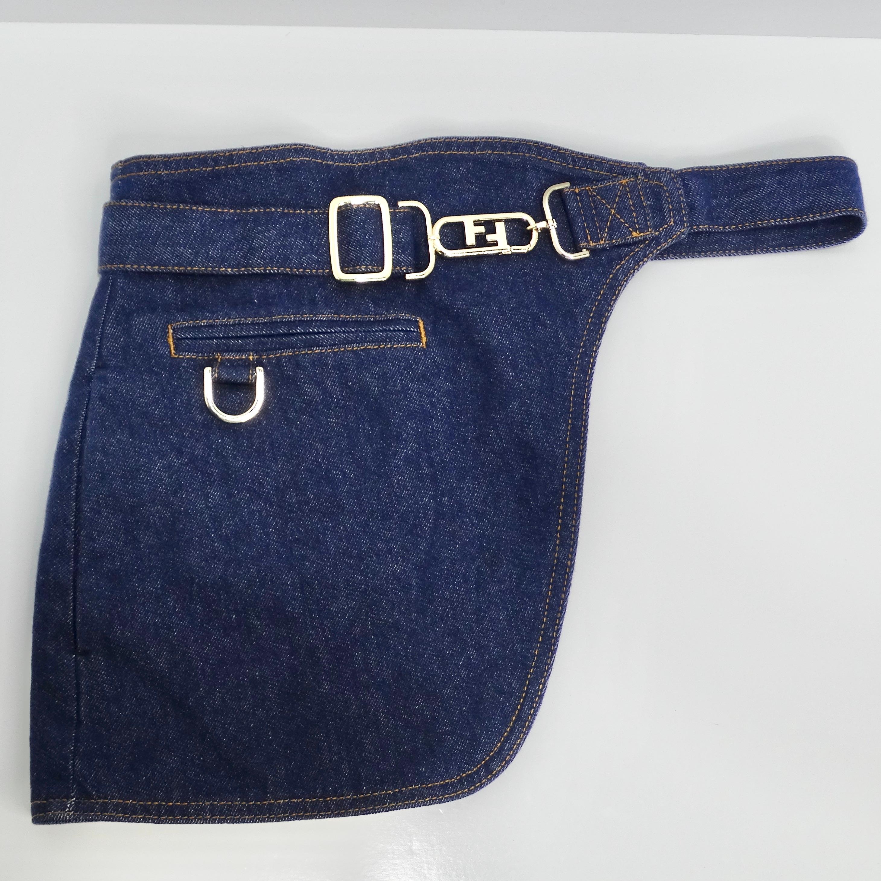 Fendi Denim Skirt Belt For Sale 6