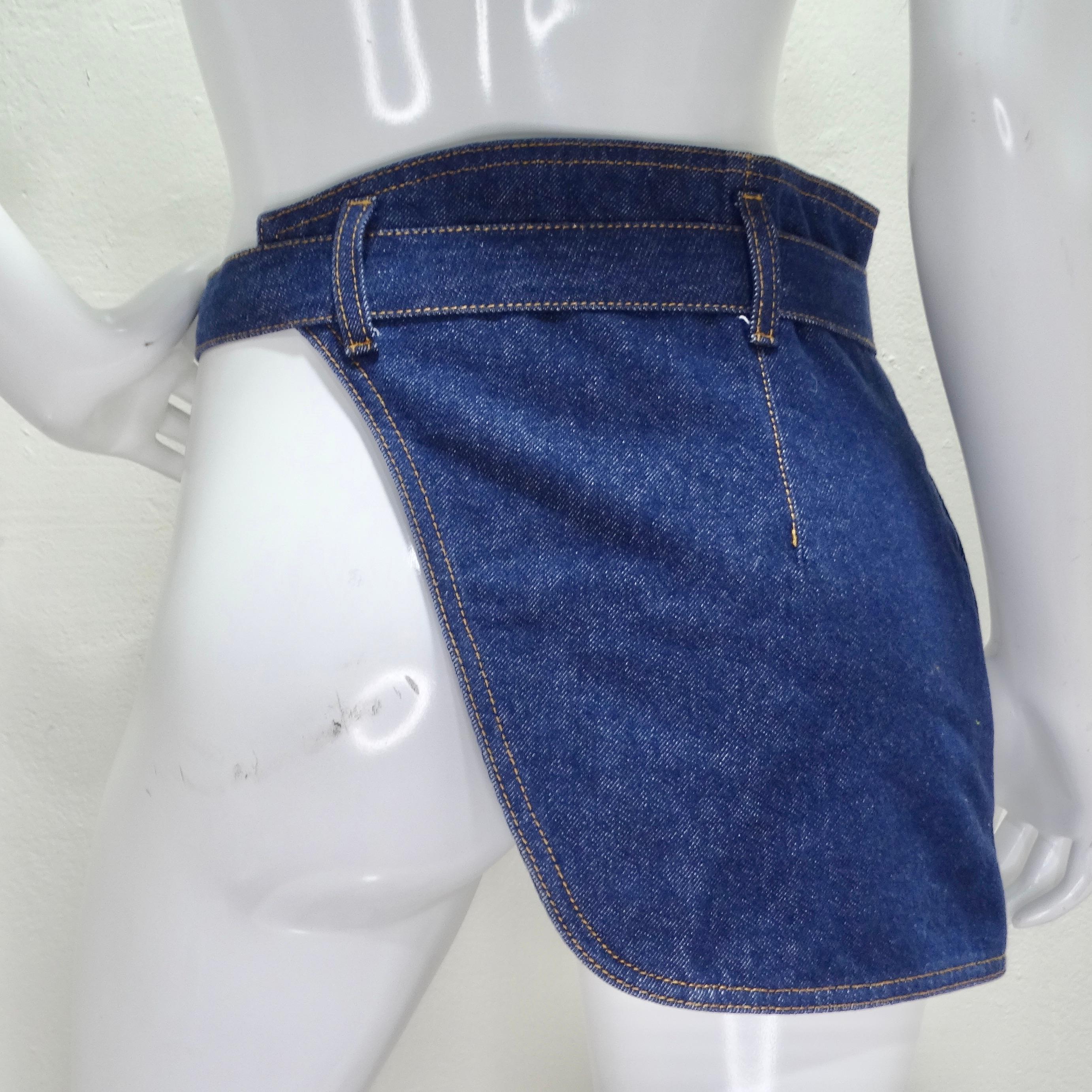 Fendi Denim Skirt Belt In Excellent Condition For Sale In Scottsdale, AZ