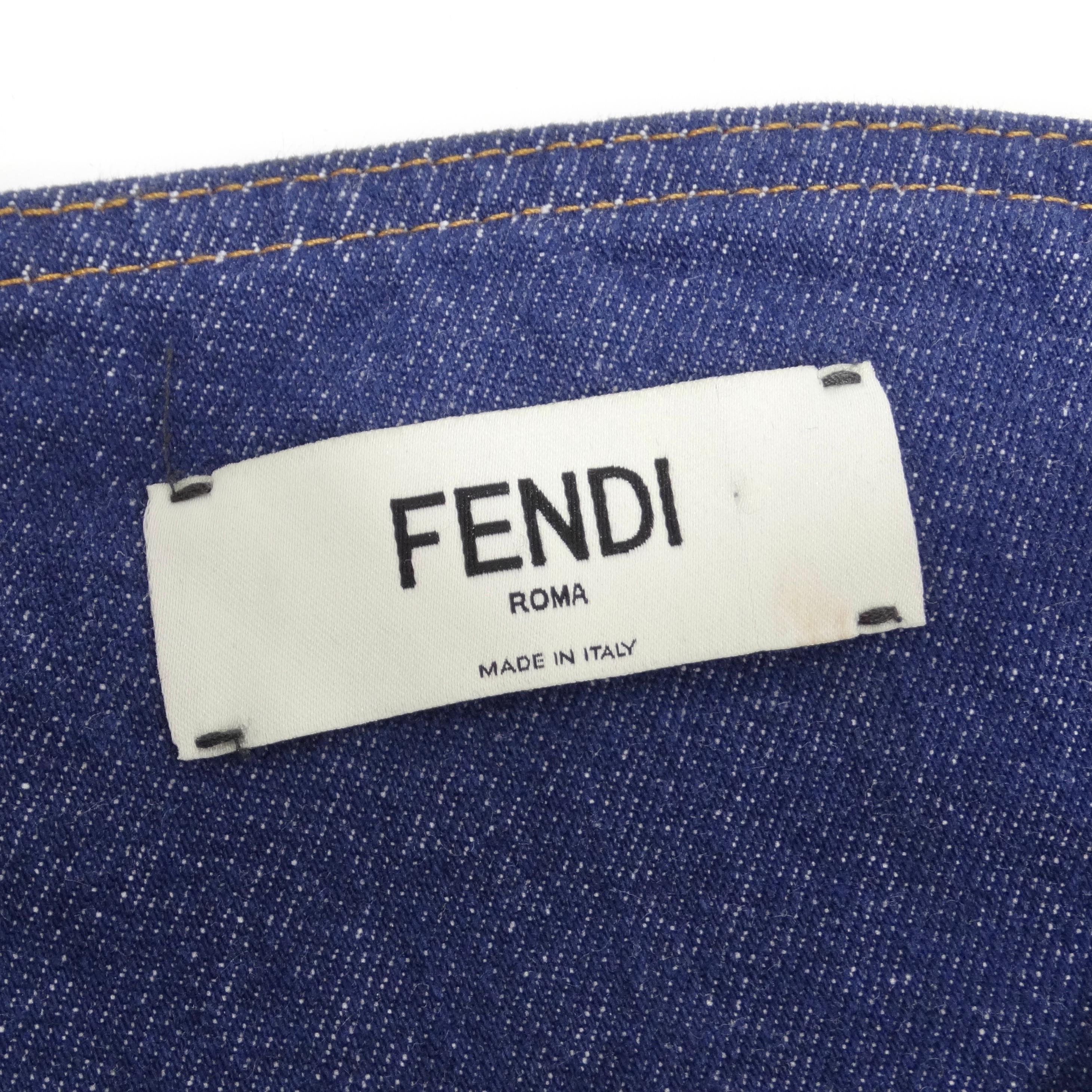 Fendi Denim Skirt Belt For Sale 4