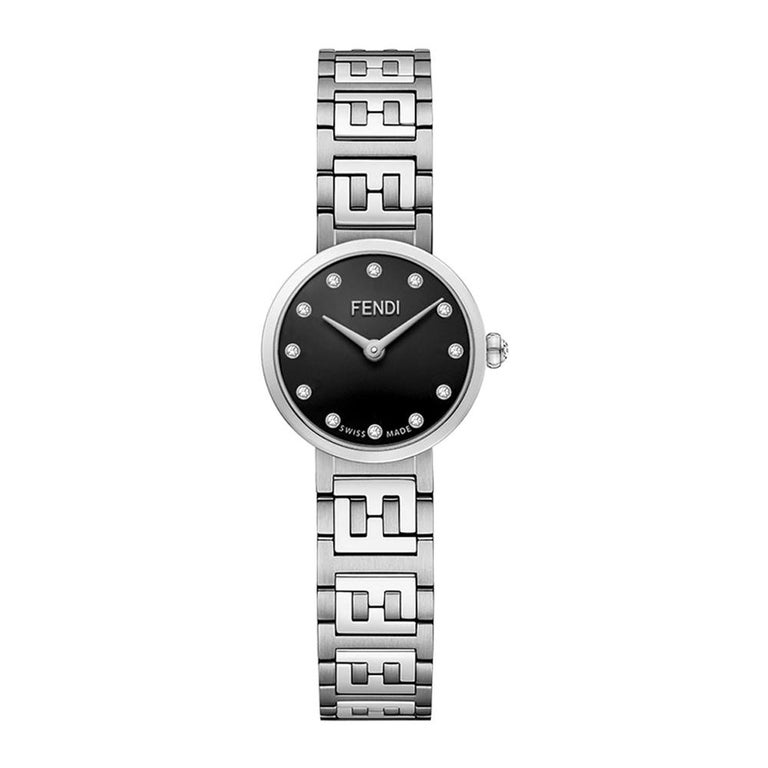 Reloj Fendi Diamante Esfera Negra Mujer F103102301 en venta en 1stDibs