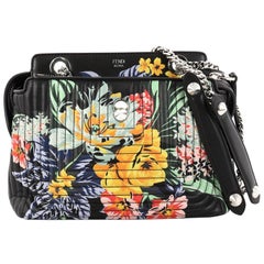 Fendi DotCom Click Shoulder Bag Quilted Printed Leather Small