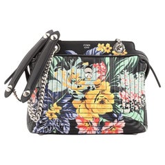 Fendi DotCom Click Shoulder Bag Quilted Printed Leather Small