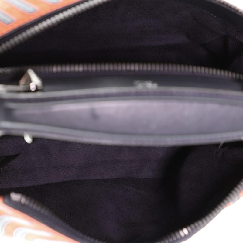 Fendi DotCom Click Top Handle Bag Hypnotic Suede Small In Good Condition In NY, NY