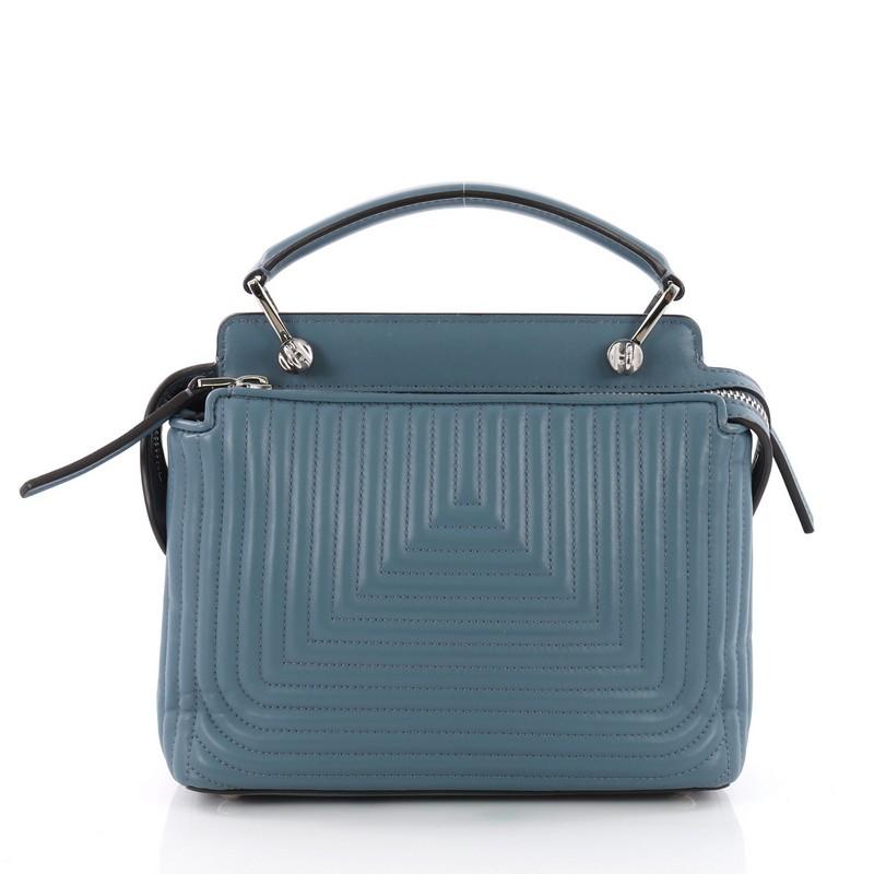 Fendi DotCom Click Top Handle Bag Quilted Leather Small In Good Condition In NY, NY