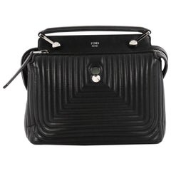 Fendi DotCom Click Top Handle Bag Quilted Leather Small