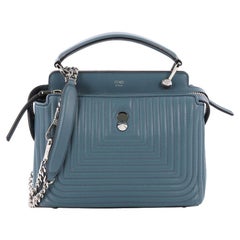 Fendi DotCom Click Top Handle Bag Quilted Leather Small