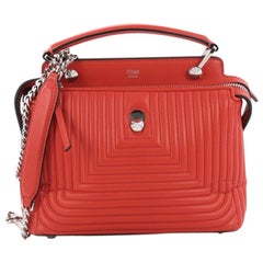 Fendi DotCom Click Top Handle Bag Quilted Leather Small
