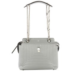 Fendi DotCom Click Top Handle Bag Quilted Leather Small